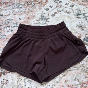 Lululemon High Rise Tracker Shorts 4 inch Purple